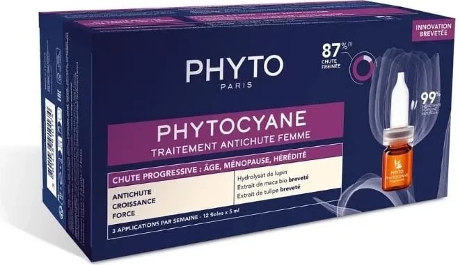 Trajtim kundër rënies së flokëve PHYTO PARIS Phytocyane, 12x5ml