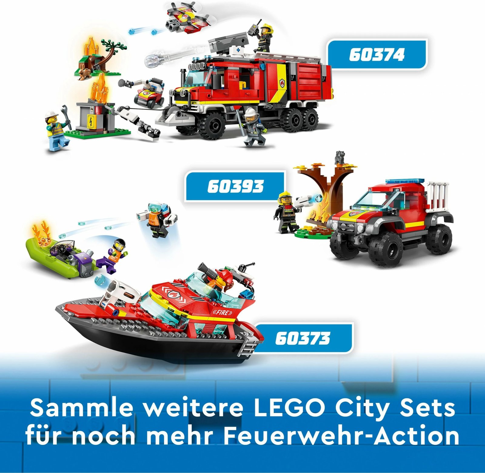 Set ndërtimi LEGO City Fire Command Unit, 502 pjesë, plastikë, shumëngjyrëshe