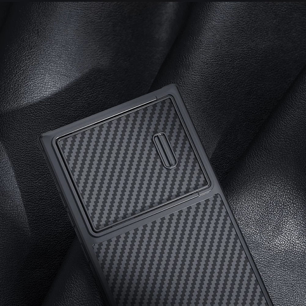 Mbështjellës Nillkin Synthetic Fiber S Case për Samsung Galaxy S23 Ultra, me kapak kamere, i zi