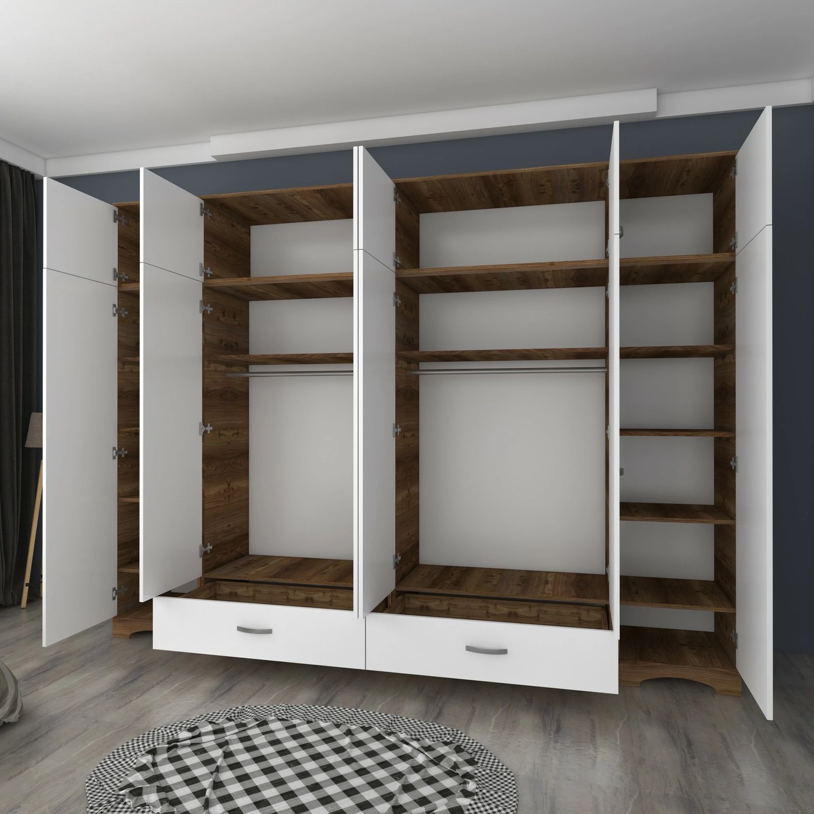 Dollap Skye Decor, ngjyrë arr dhe e bardhë, BA133 - 3907