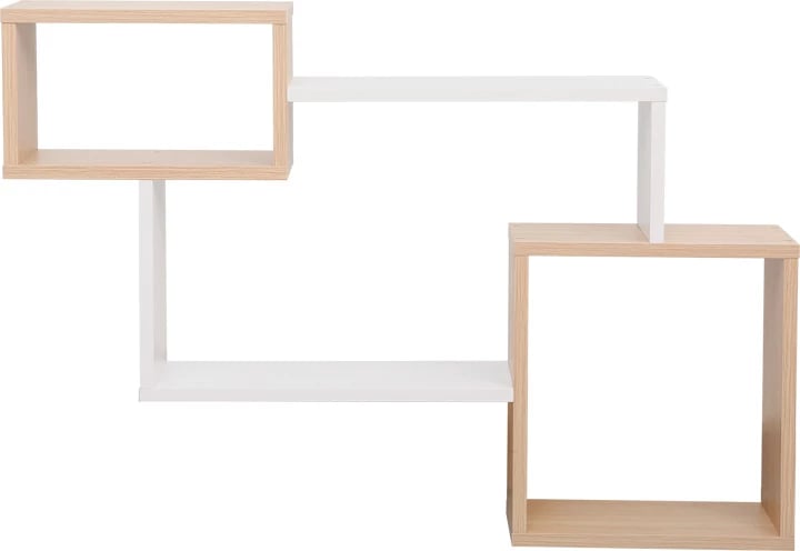 Raft muri Beldra, ngjyrë natyrale-e bardhë, 84x15x57.8cm