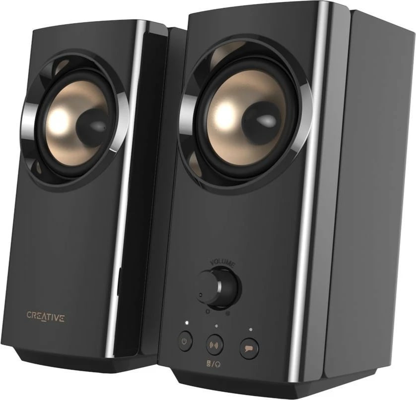 Altoparlantë Creative T60 2.0, Bluetooth, për kompjuter, të zi
