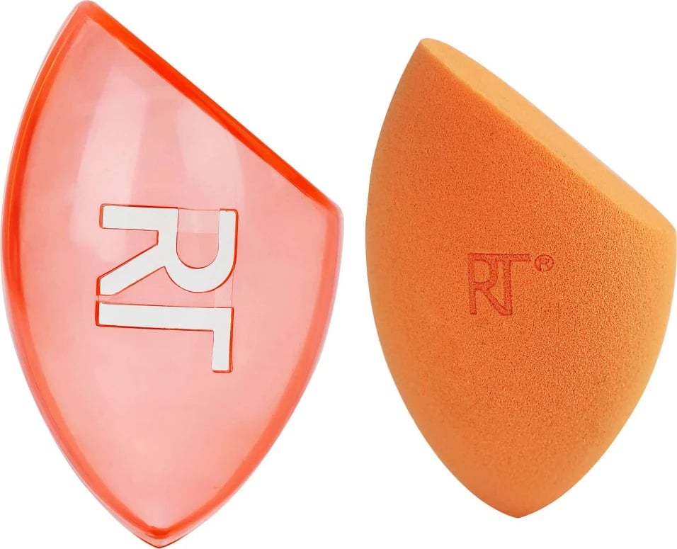 Sfungjer për fondatinë Real Techniques Miracle Complexion Sponge + Travel Sponge Case për femra, 1 copë