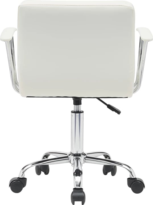 Karrige zyre Buleco pu e bardhë 56x46x74-86cm