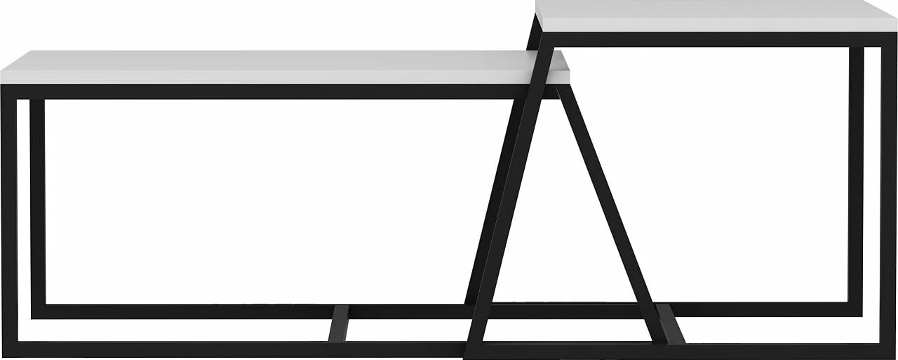 Tavolinë kafeje Hanah Home, minimaliste, e bardhë