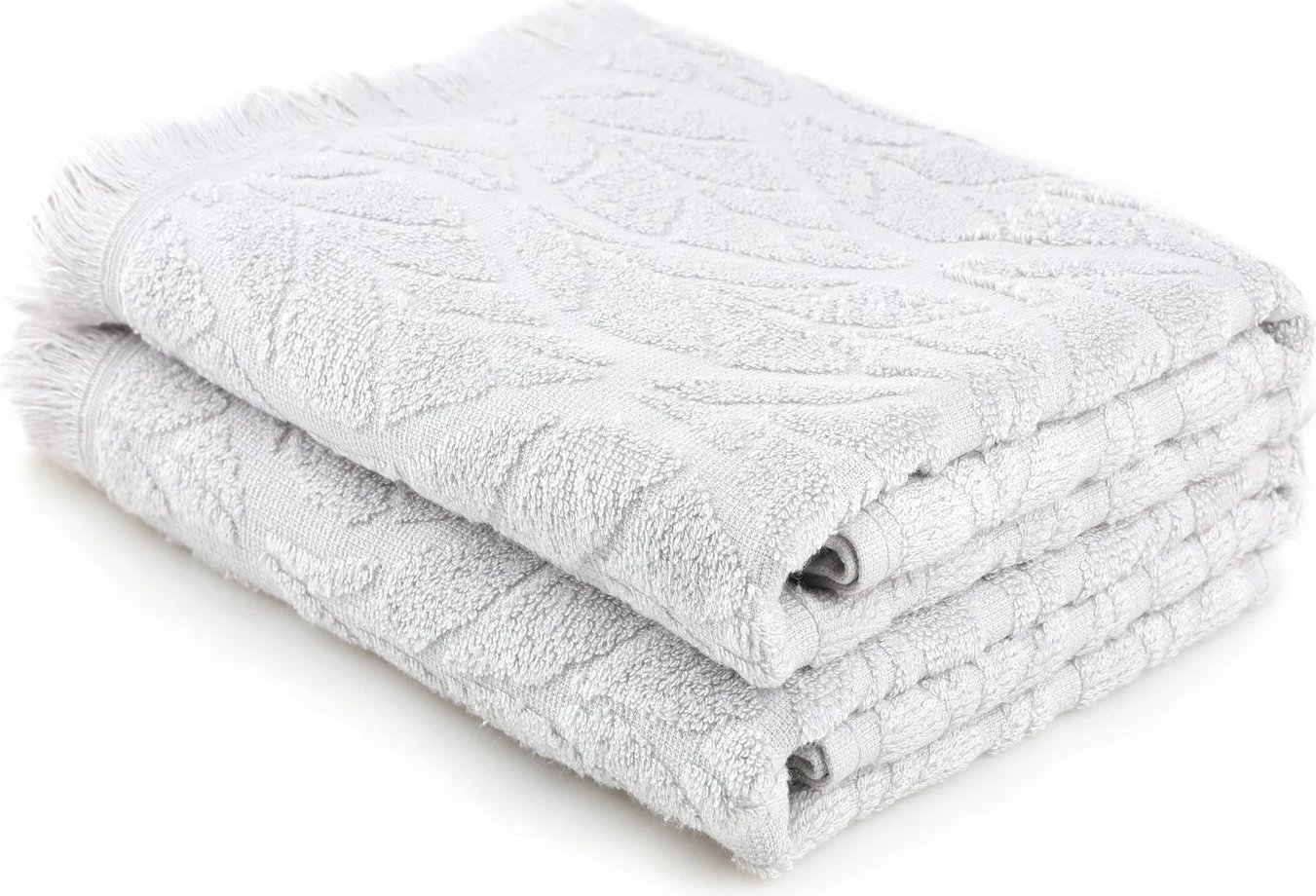 Set peshqirësh duarsh (2 copë), Mijölnir, gjethe, gri e çelët