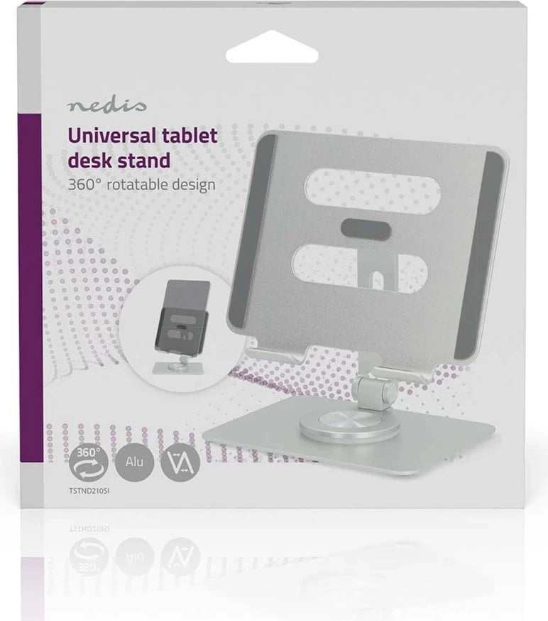 Mbajtëse tabletë, No name, universale, alumin, argjendtë