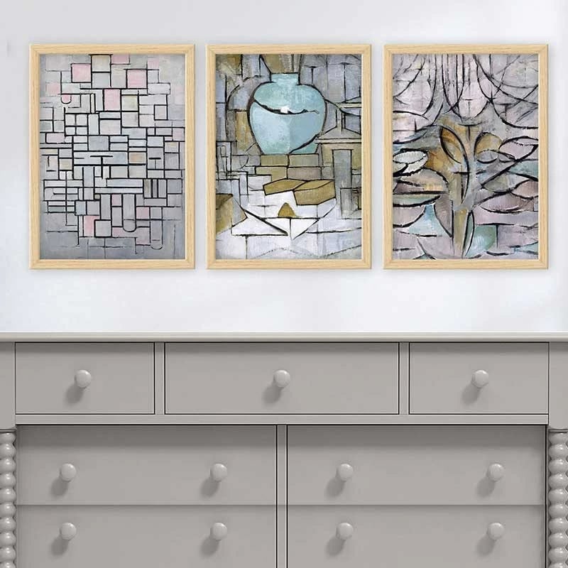 Pikturë dekorative me kornizë (3 copë), Wallity, 3NTC_UN3894517_3545
