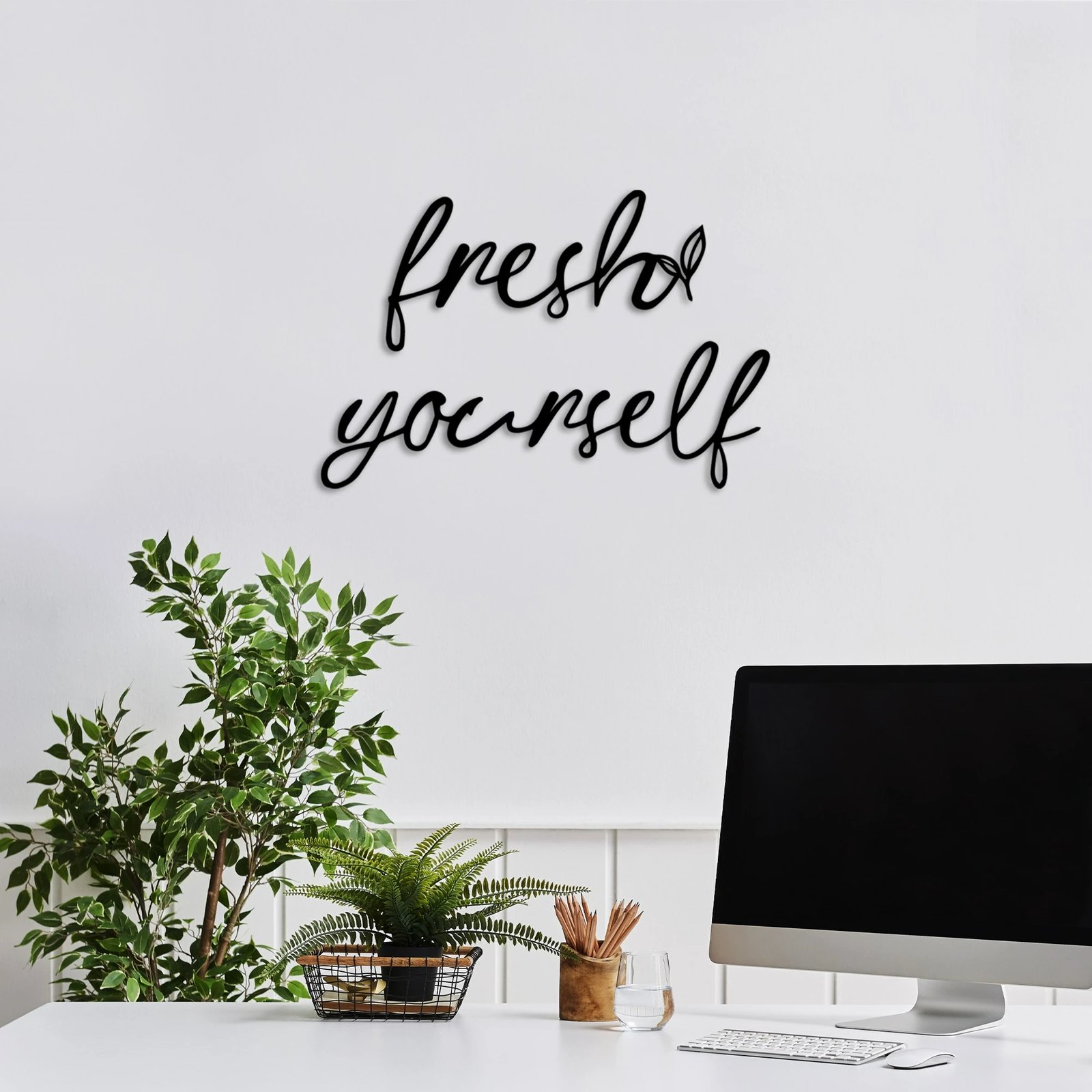 Aksesor dekorativ metalik për mur, Wallity, Fresh Yourself