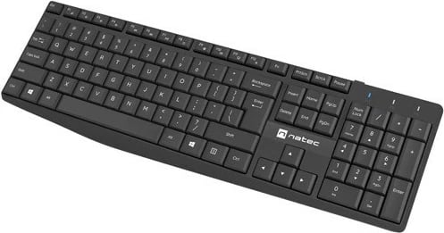 Set tastierë dhe maus pa tela Natec Squid, 2.4 GHz, Optik, i zi