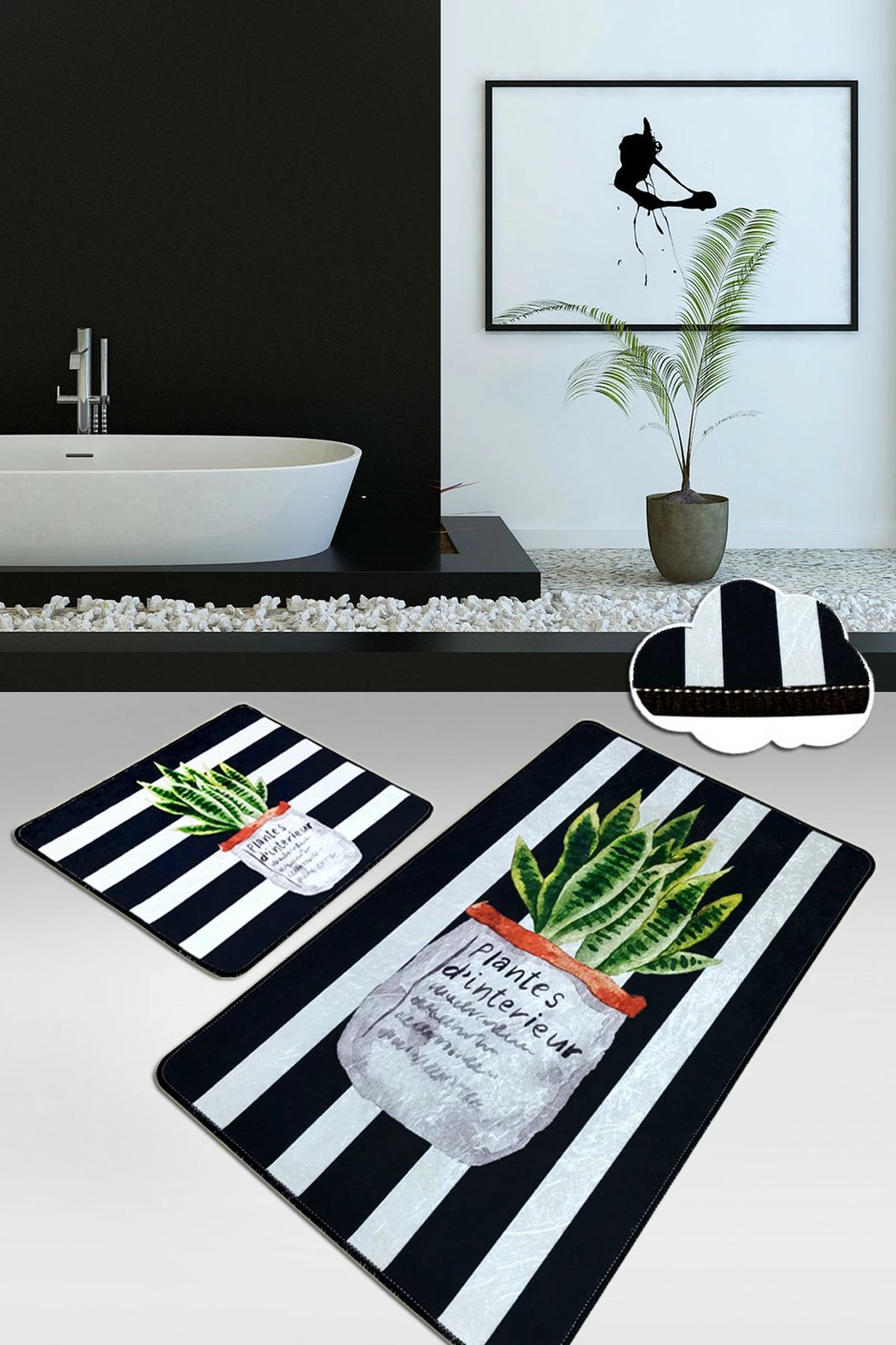 Set tapetash për banjo (2 copë), Mijölnir, Aloevera, shumëngjyrëshe