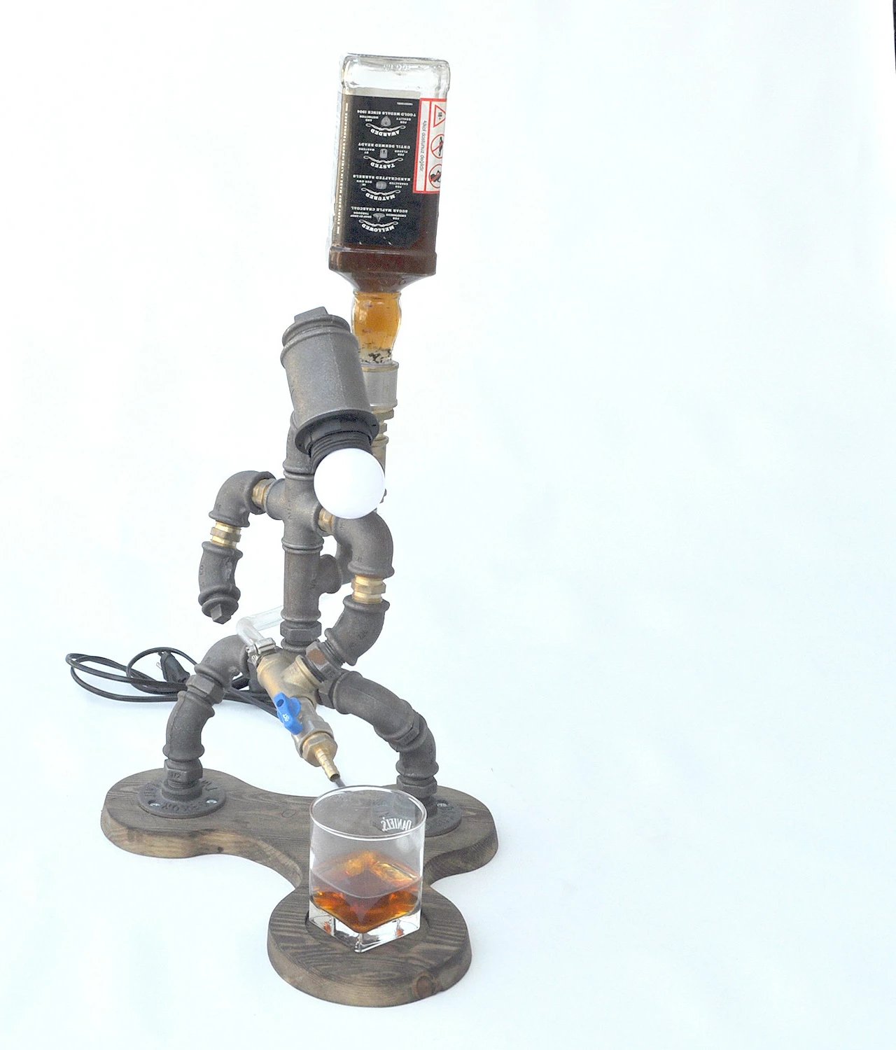 Dispenser për pije, Skye Decor, DSP006, ngjyrë arre dhe e zezë