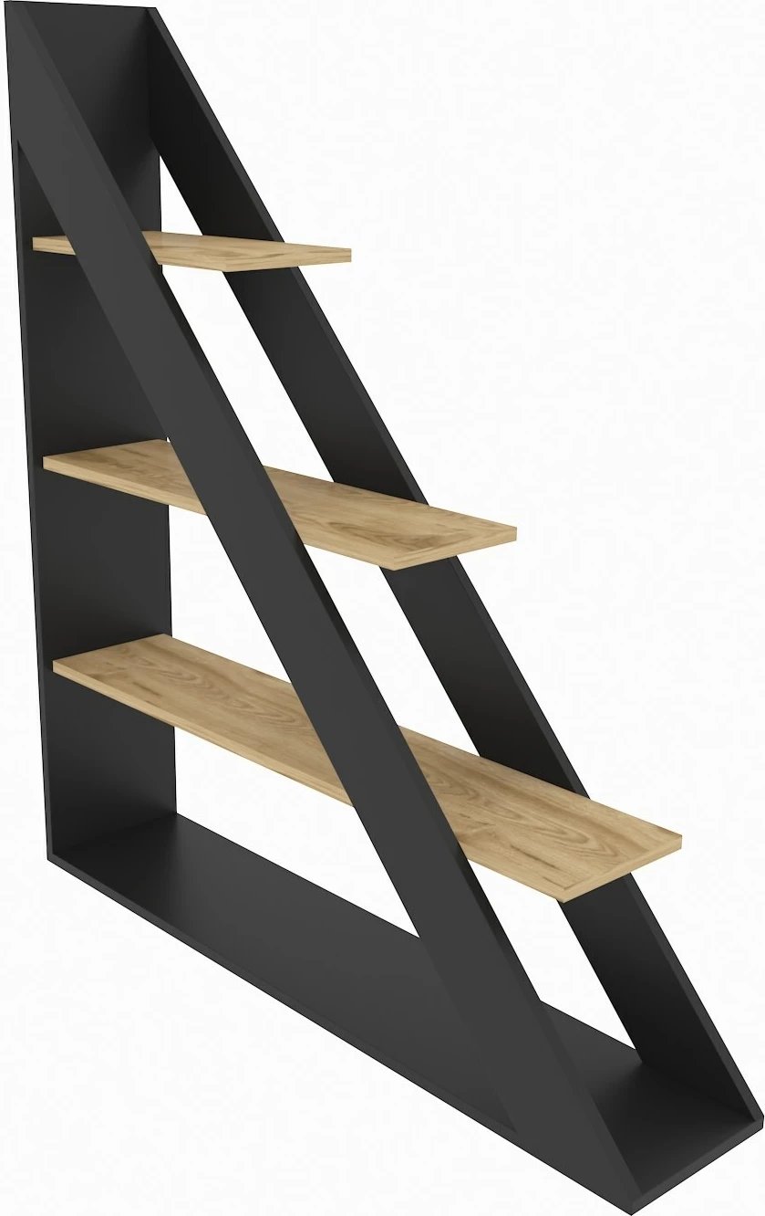 Raft librash Hanah Home, Pisagor, ngjyrë e zezë dhe lis