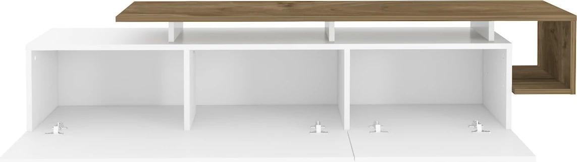 Komodë TV Hanah Home, Pia, ngjyrë arrë dhe e bardhë