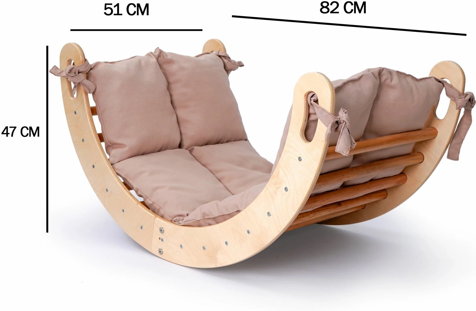 Pikler Climber Skye Decor, ngjyrë lisi dhe bezhë, BLTYZ-AKTV041