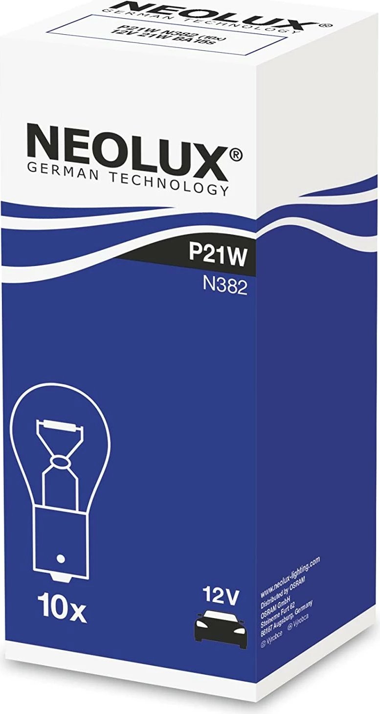 Lampa 12v 21w P21w Neolux Ba15s N382 Kuti