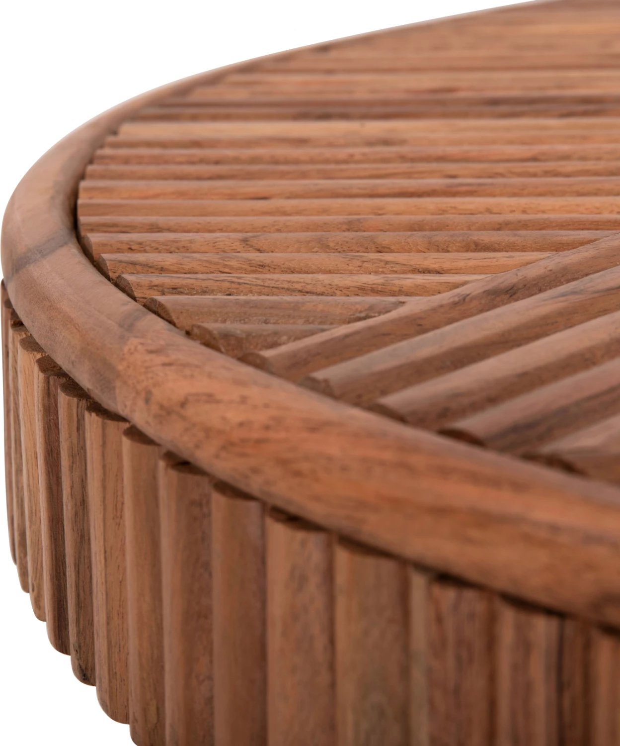 Tavolinë kafeje rrethore RANNE, dru akacie, ngjyrë natyrale, Φ80x38H cm