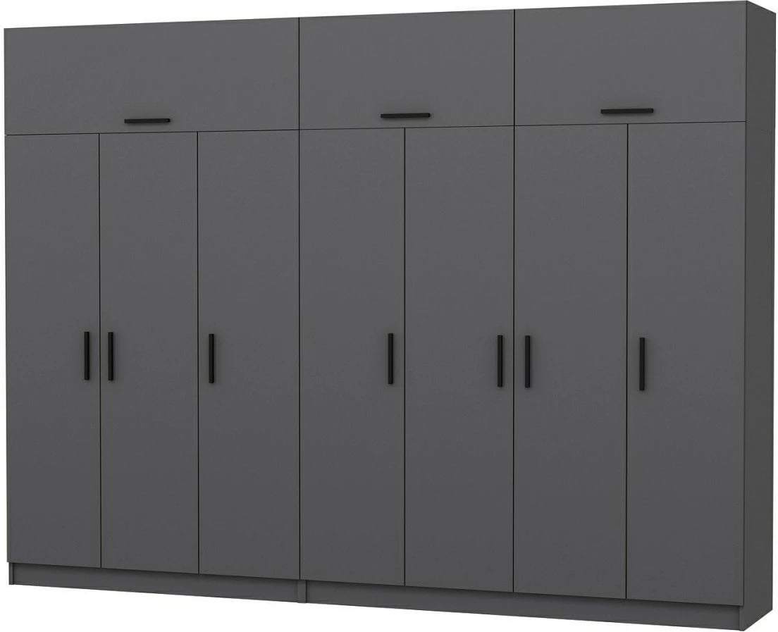 Dollap Skye Decor, ngjyrë antracit, 315x235x52cm