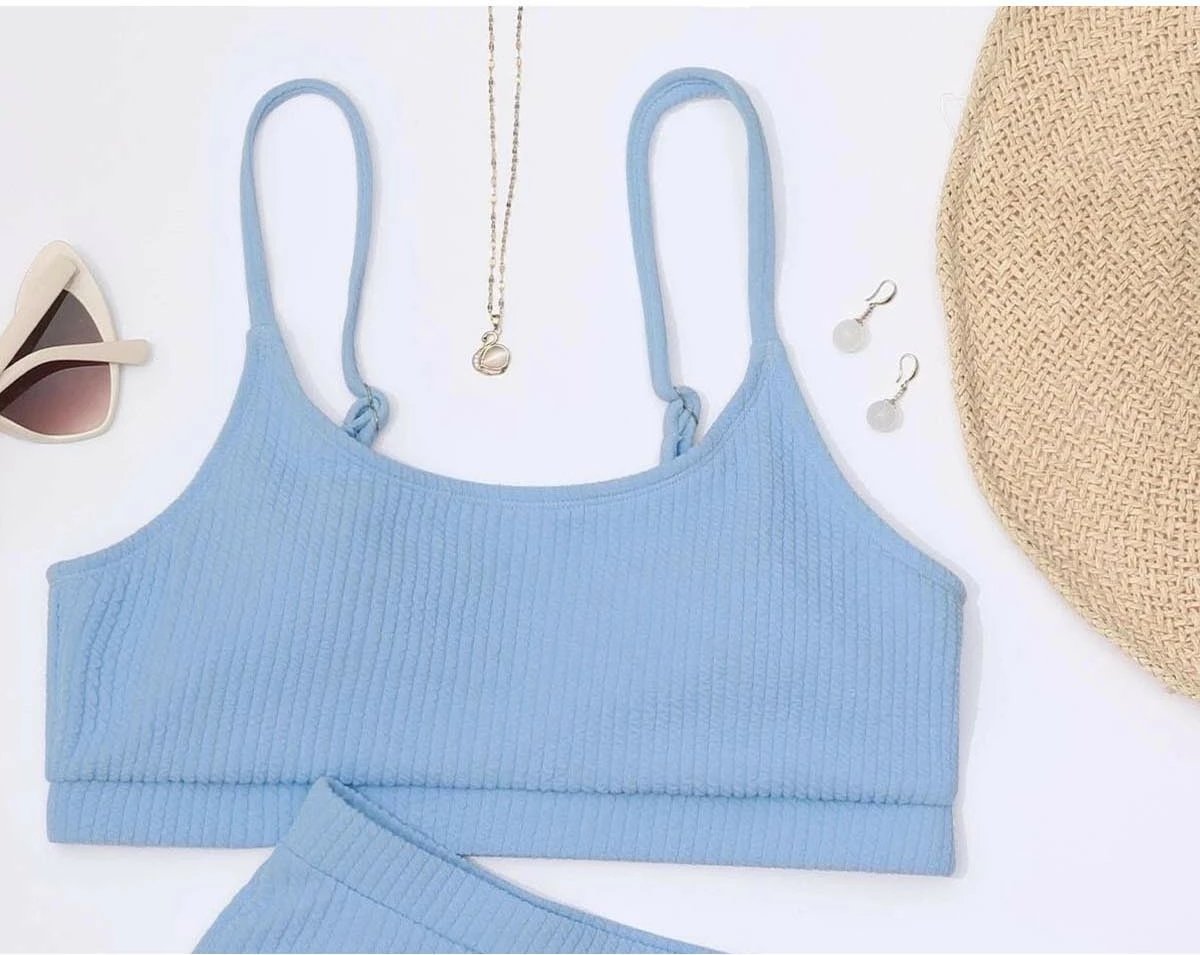 Top bikini ngjyrë kaltër Jumeon, MS41749