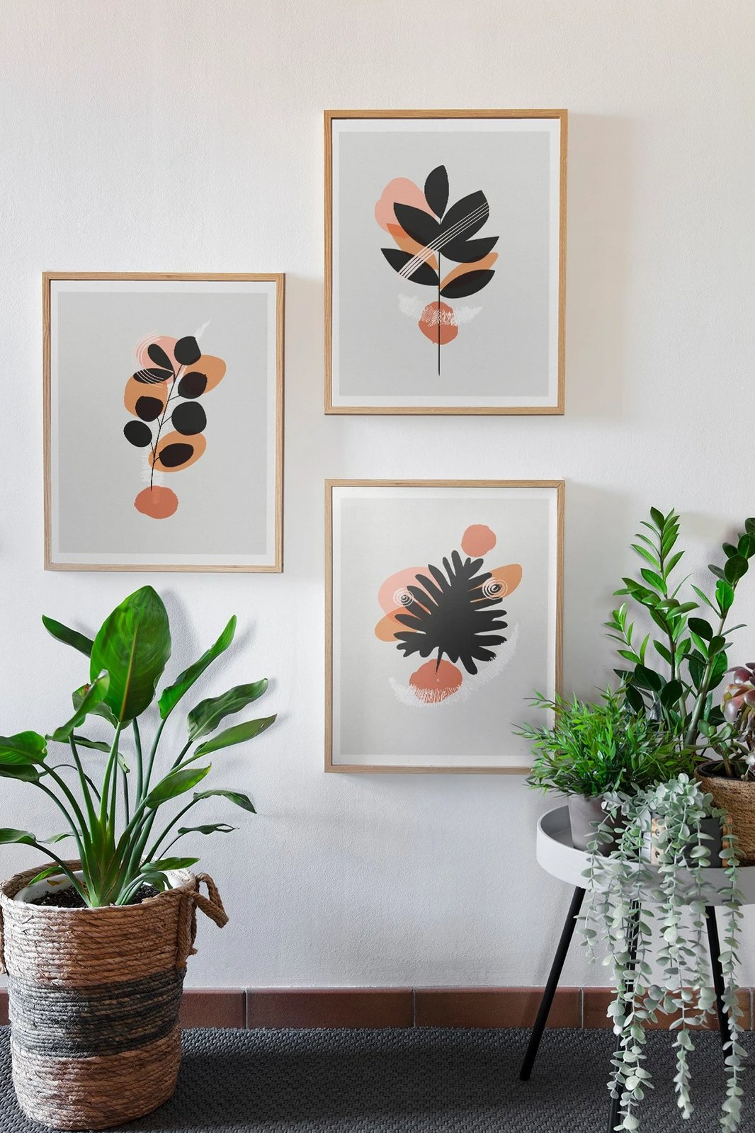 Pikturë dekorative me kornizë (3 copë), Wallity, 3Dartsohoset116