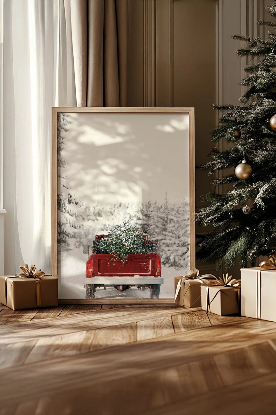 Pikturë dekorative me kornizë, Wallity, Nwyearsngmdl73, shumëngjyrëshe, 33x48cm