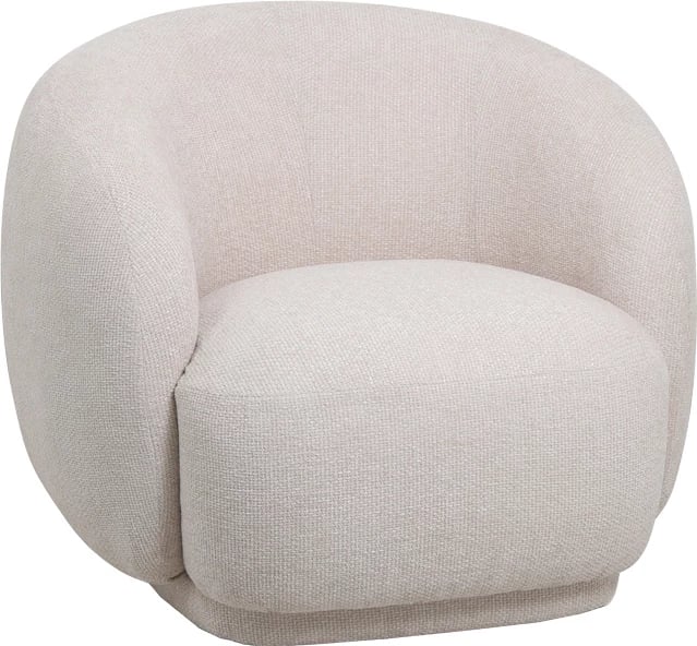 Karrige Freya, material stof, ngjyrë fildishi, 93x87x76cm