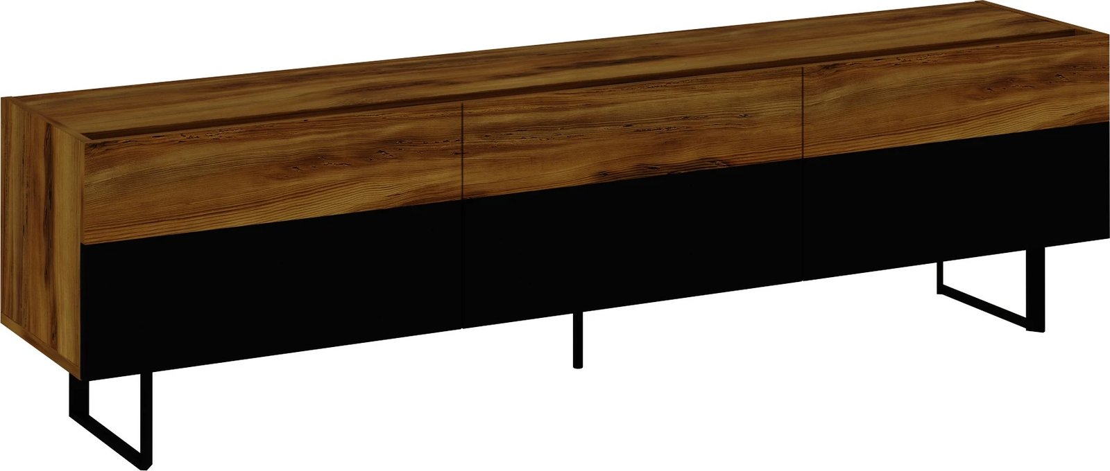 Komodë TV Skye Decor, e zezë, lis