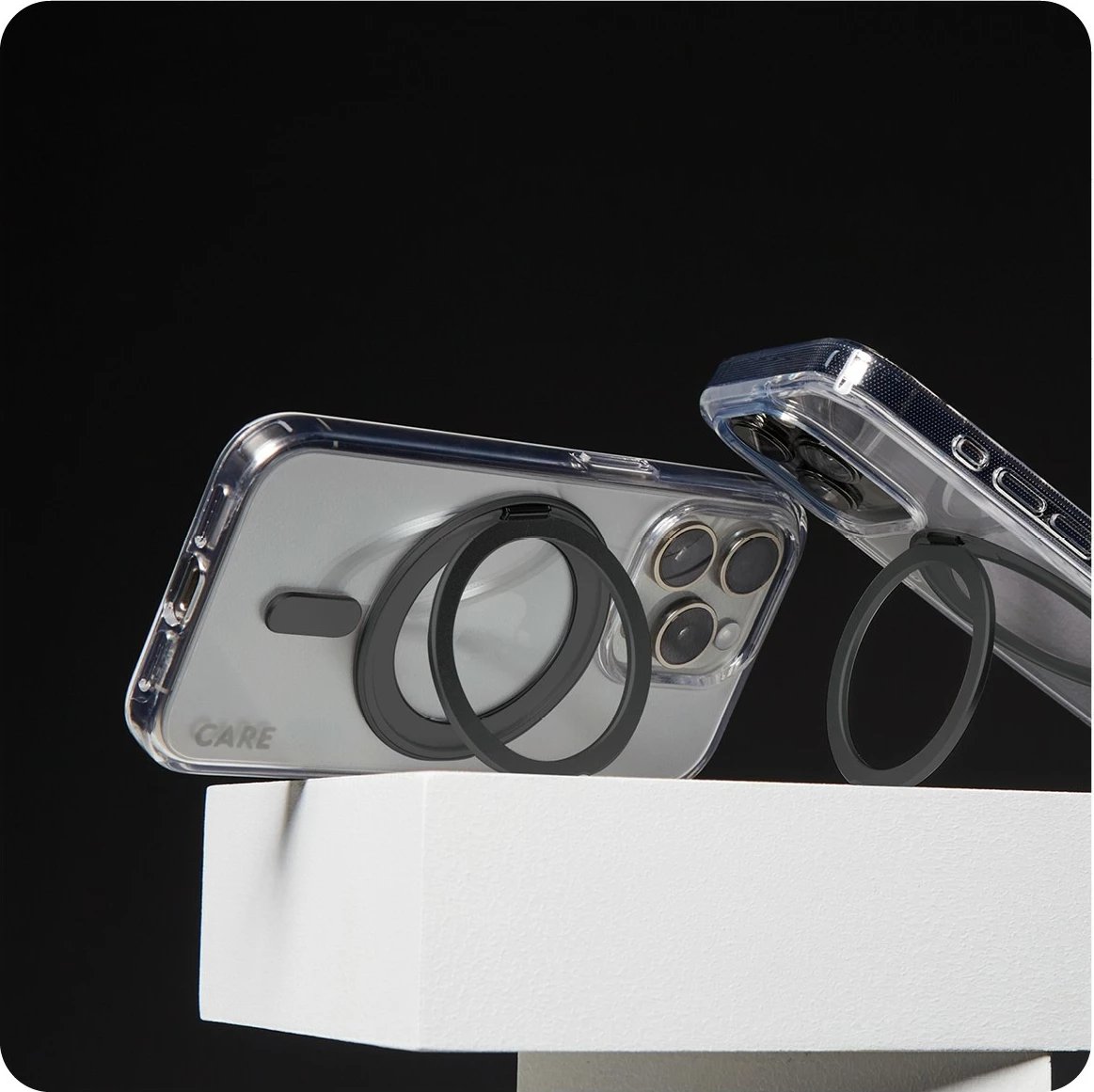 Mbështjellës PanzerGlass CARE Case Feature me Kickstand MagSAFE për iPhone 16 Plus, transparent