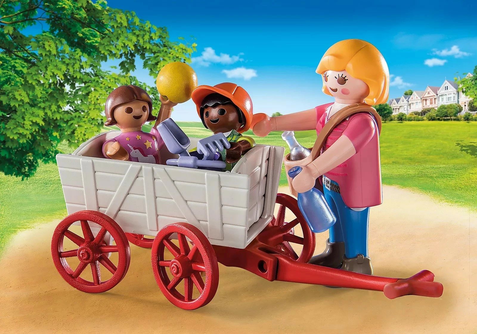 Set figurash Playmobil City Life 71258, 25 pjesë, me kujdestare dhe karrocë, shumëngjyrësh