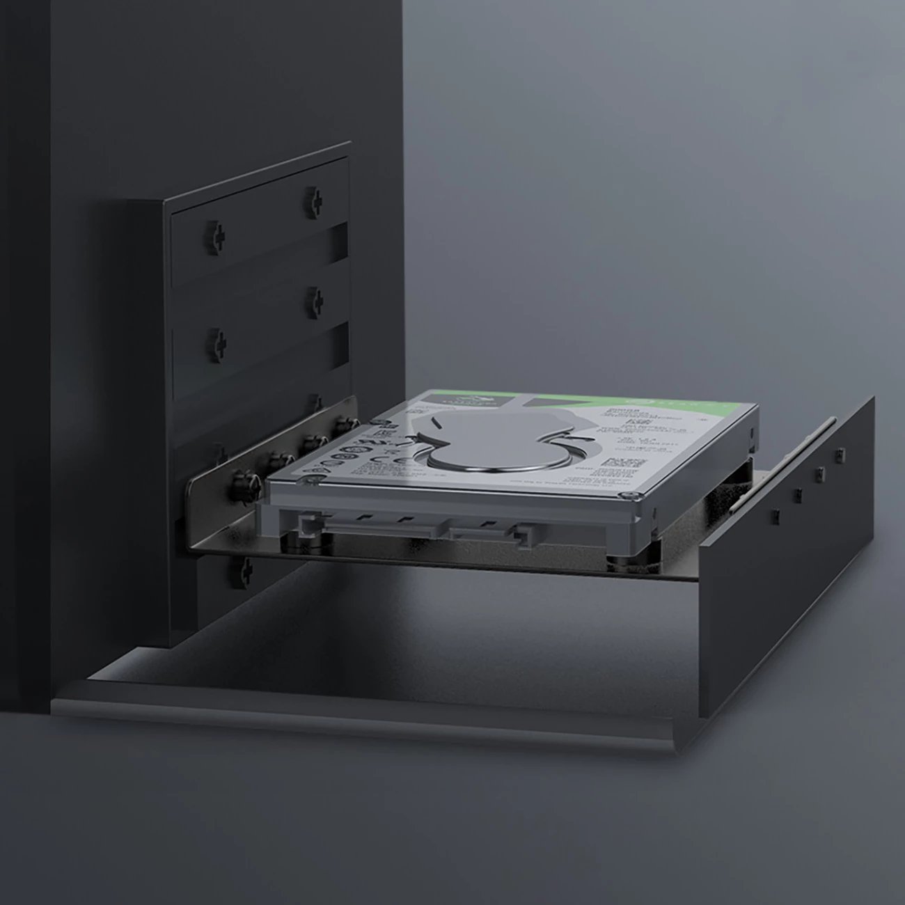Kasë Orico HB-325-V1 për disk 2.5" në hapësirë 3.5", alumini, e zezë