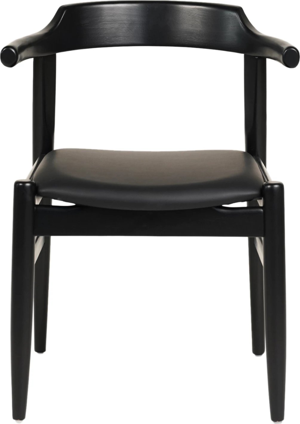 Karrige për ngrënie CERSEI FH9946.02 dru gome & PU ngjyrë e zezë 57x54x74Hcm