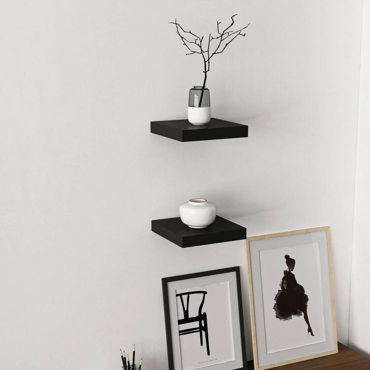 Raft muri Skye Decor, Gizli2 23, ngjyrë e zezë