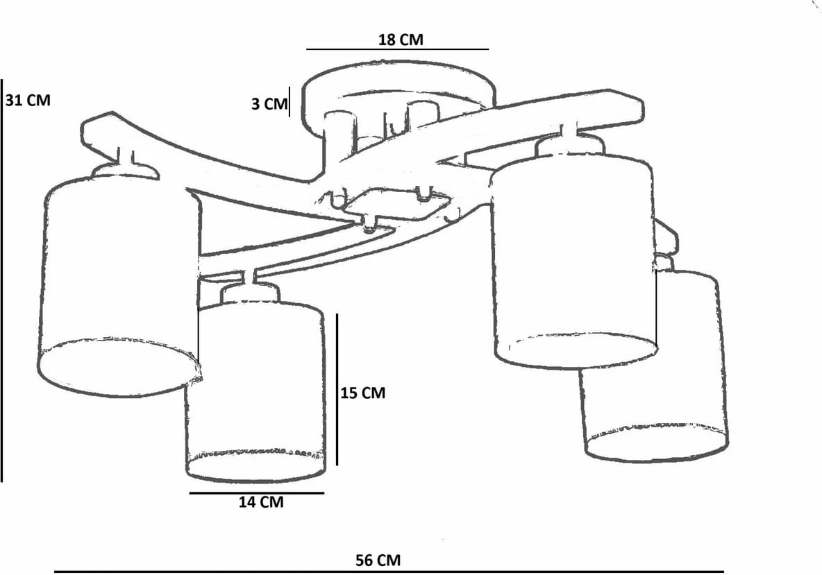 Llambadar Opviq, 9002-4, metalik, bezhë, arre, e zezë