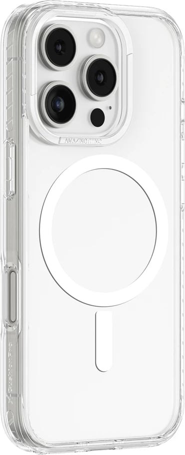 Mbështjellës AmazingThing Titan Pro Mag Case me unazë magnetike për iPhone 16 Pro Max, Transparent