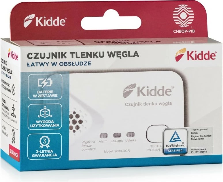 Detektor monoksidi Kidde KID-2030DCR, i bardhë