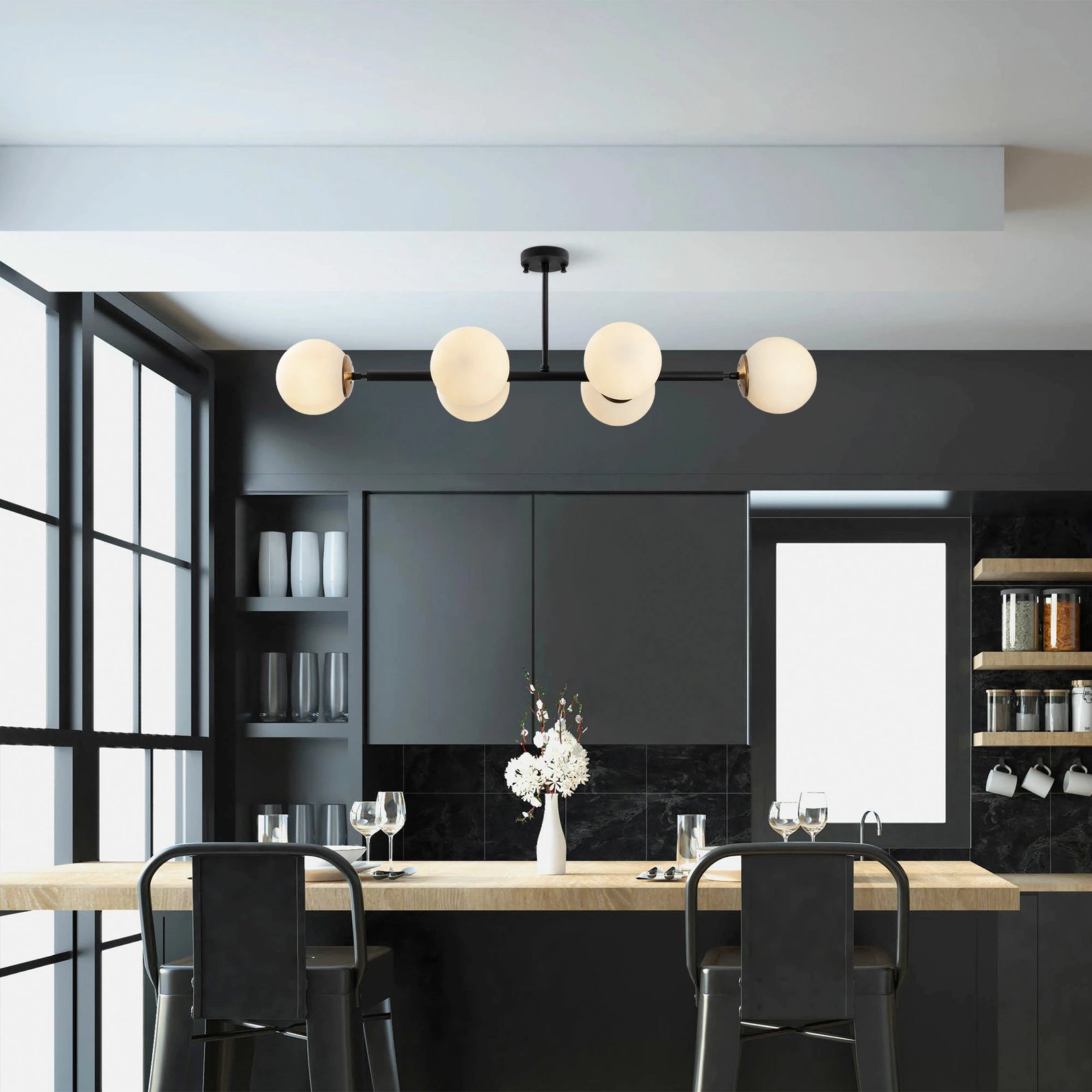 Llambadar Opviq, Fazli - 10486, ngjyrë e zezë, antike, krem