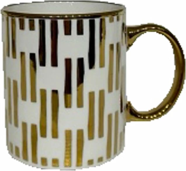 Filxhan Goldie, porcelan New Bone China, i bardhë me të artë, 8x8x10 cm Filxhan Goldie, porcelan New Bone China, i bardhë me të artë, 8x8x10 cm