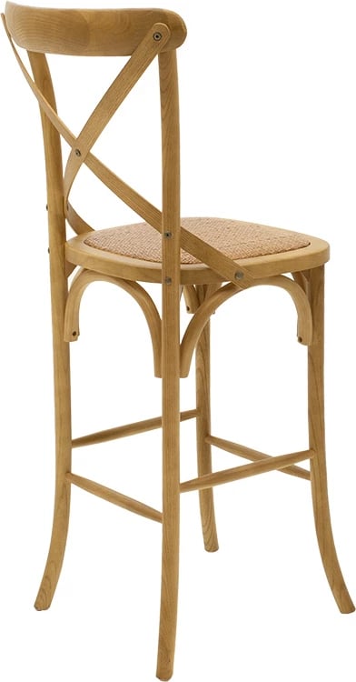 Karrige për bar Reid, dru sonoma-kafe rattan