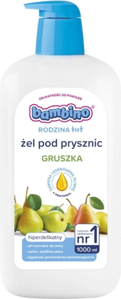 Xhel dushi për fëmijë dhe të rritur Bambino Family Hypoallergenic Dardhë 1000ml