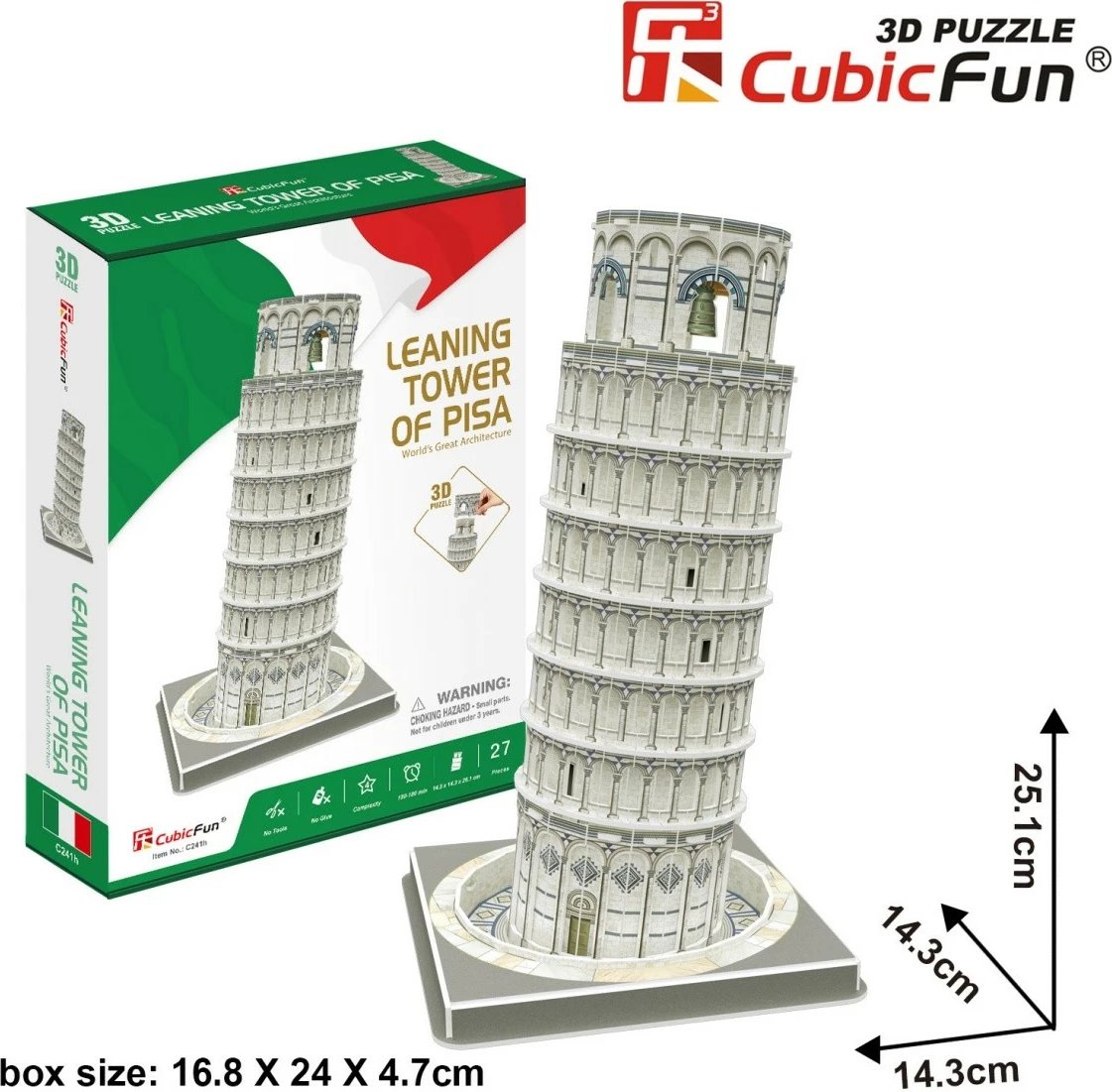 Puzzle 3D Cubic Fun Kulla e Pizës, 27 pjesë