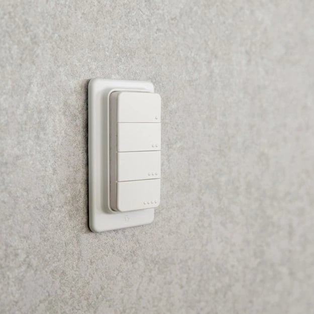 Buton i mençur Shelly Blu RC Button 4, Bluetooth, i bardhë