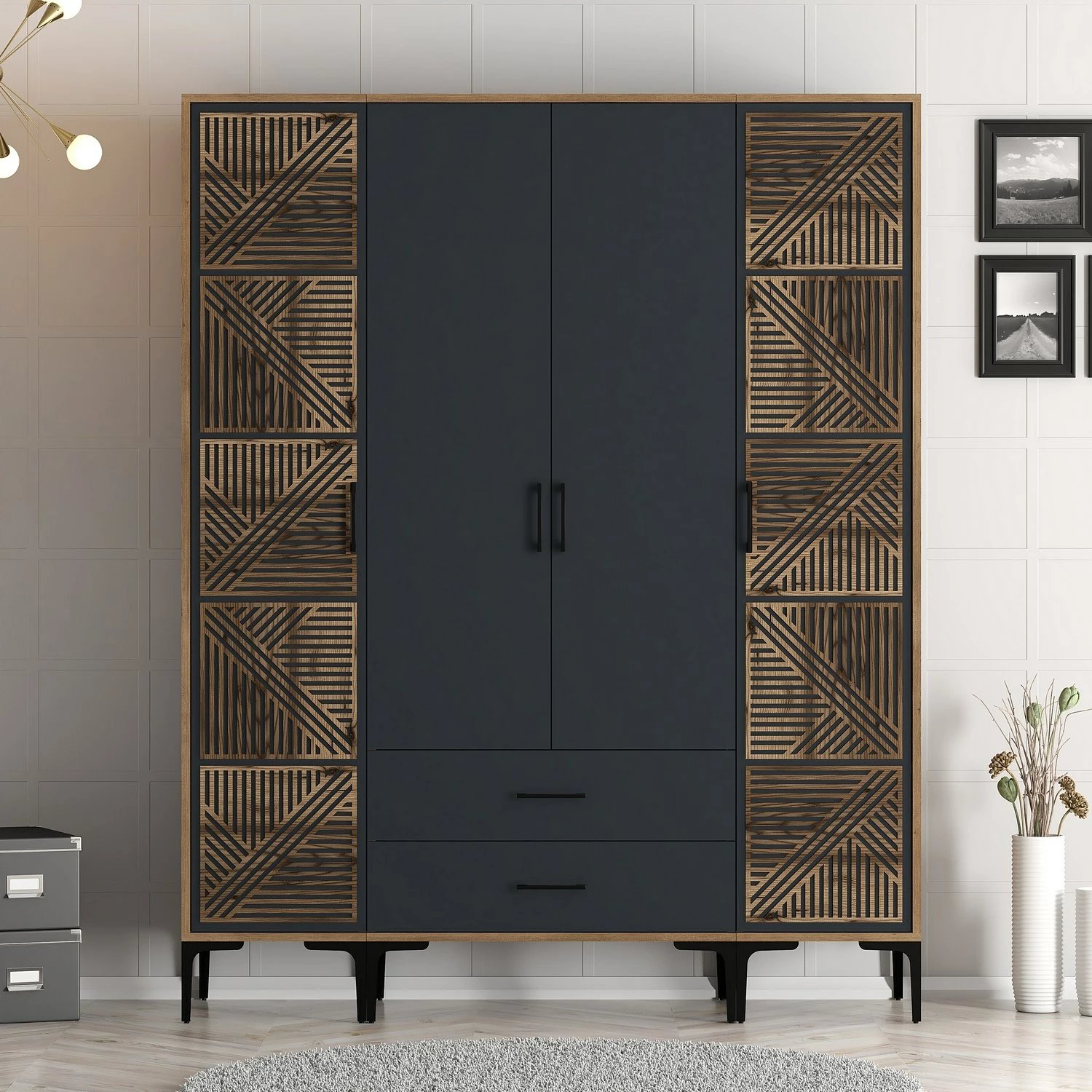 Dollap Hanah Home, Kumsal PTP, ngjyrë arre dhe antracit