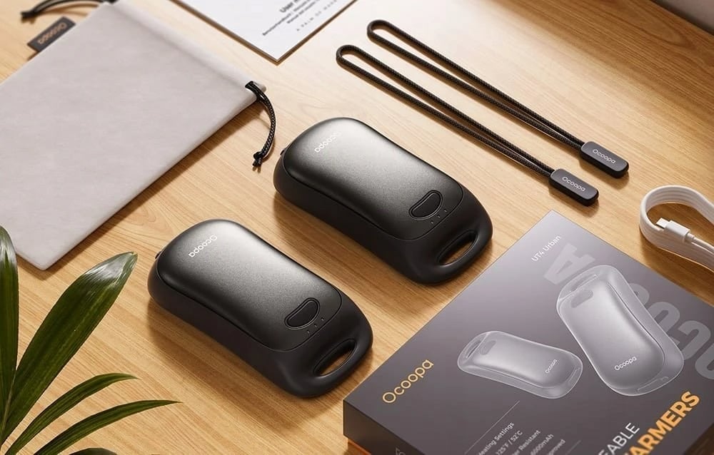 Ngrohës elektrik për duar Ocoopa UT3061, 6000 mAh, Alumini, i zi