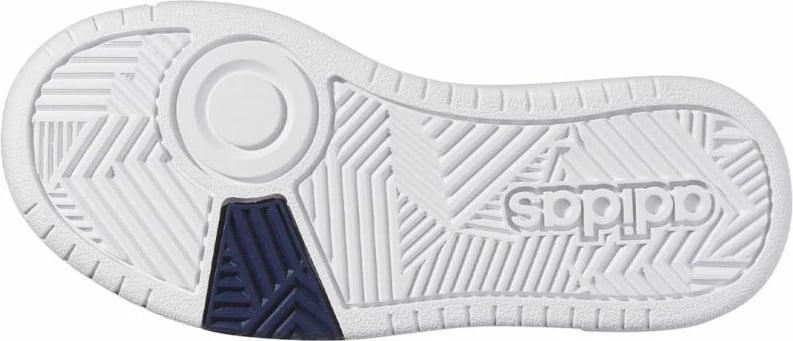 Atlete për fëmijë adidas Hoops 3.0 Mid Jr, të bardha dhe blu marine
