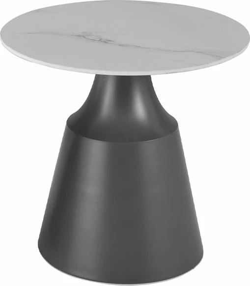 Set tavolina kafeje KAIA, 2 copë, e bardhë/zezë, 70x70x40