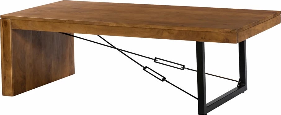 Tavolinë kafeje Wire, ngjyrë arre e zezë, 120x60x40