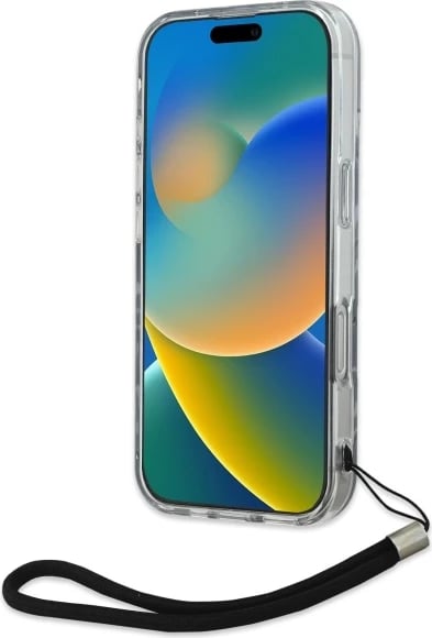 Mbështjellës Karl Lagerfeld Zebra With Cord për iPhone 16 Pro, Vjollcë