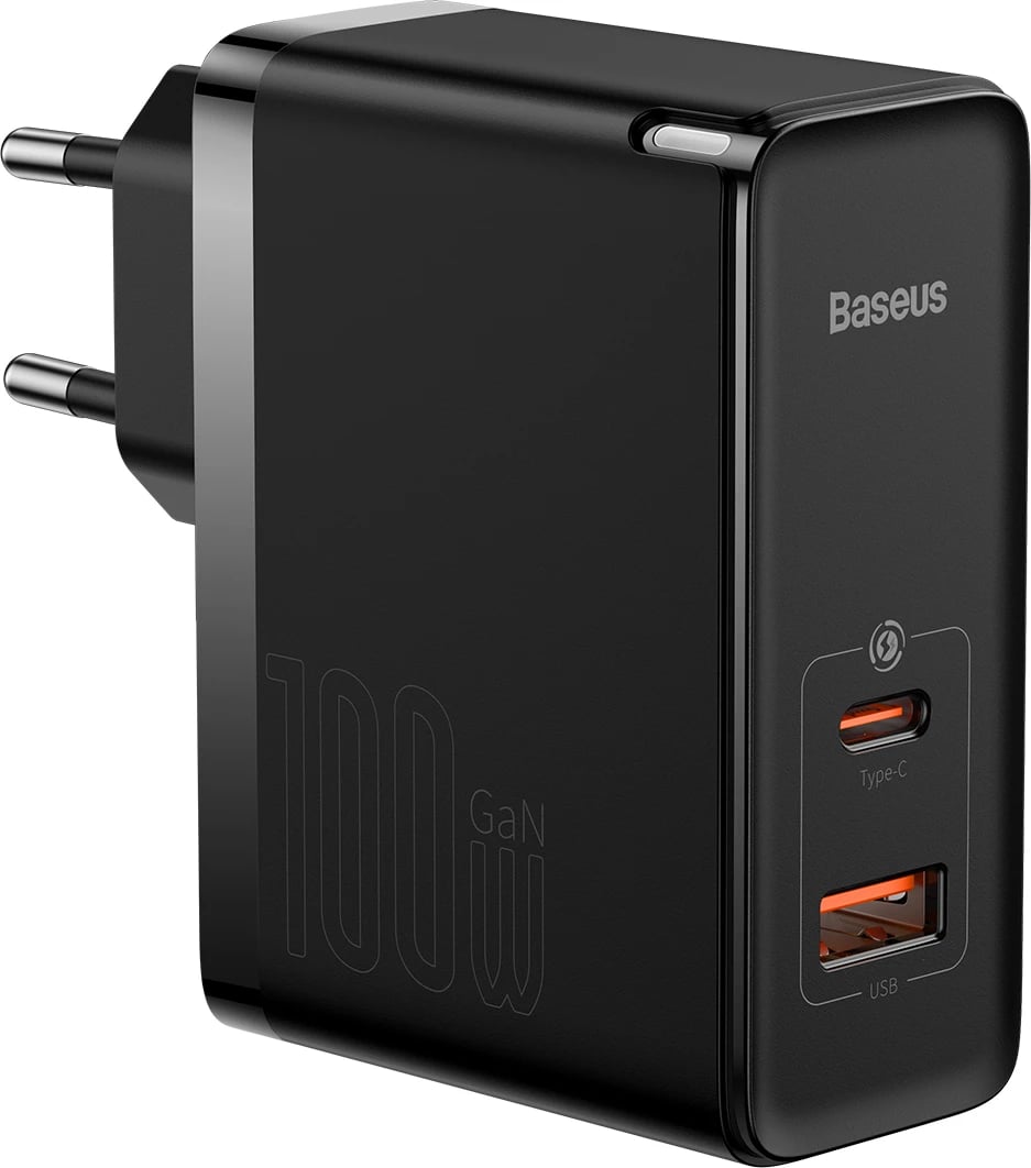 Karikues muri Baseus GaN5 Pro, 100W, 2 porta (USB-C/USB-A), i zi