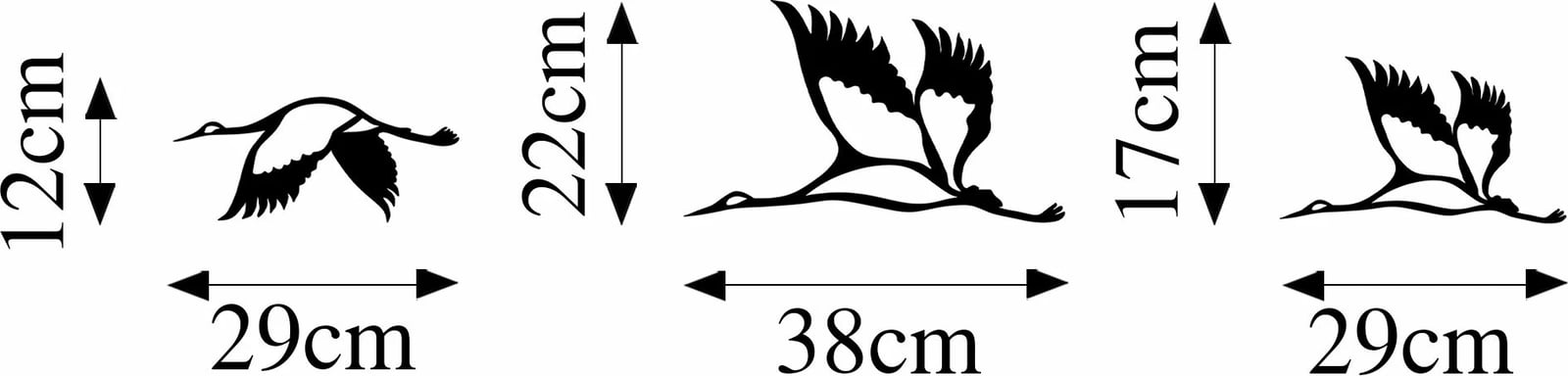Aksesor dekorativ metalik për mur, Wallity, lejlekë, 287