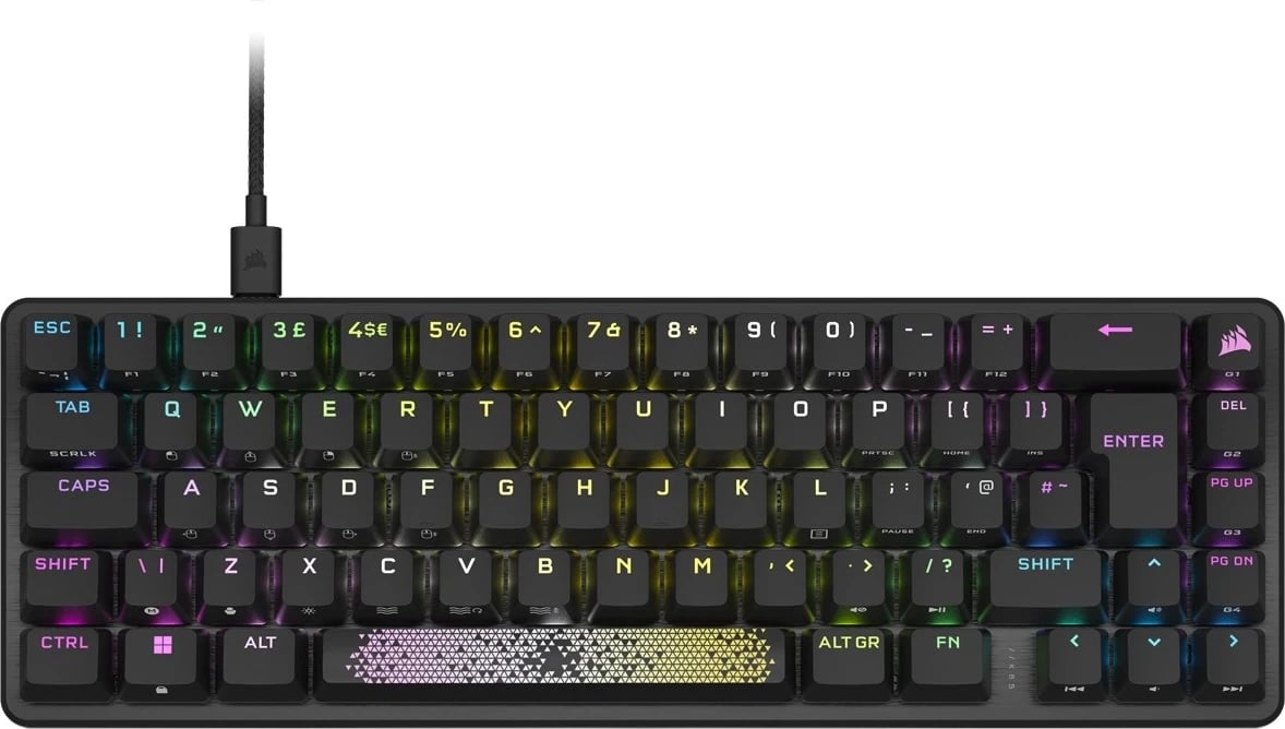 Tastierë Corsair K65 Pro Mini OPX Silver, RGB, hiri